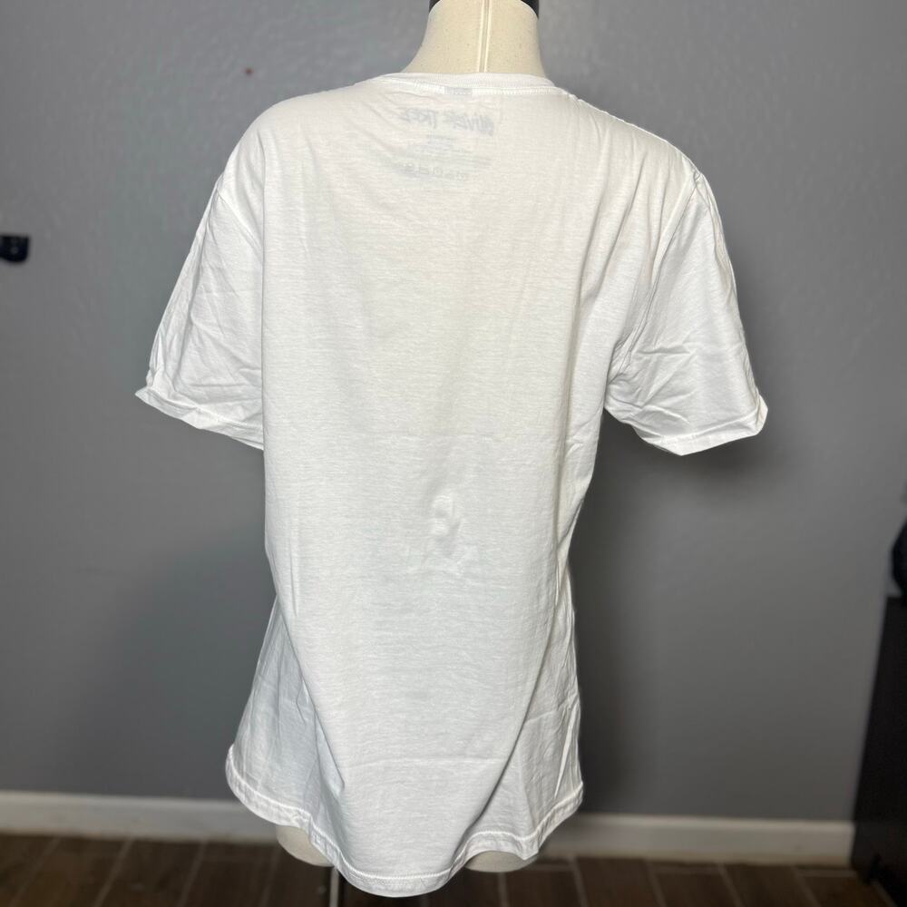 Oliver Tree Graphic T-Shirt White Size M Split Face Cowboy Tears Merch - Picture 2 of 3